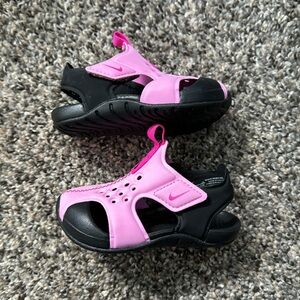 Pink Nike sandals
